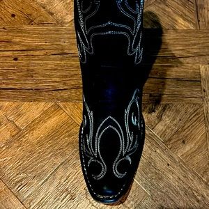 Brand new black and white Roper cowboy boots